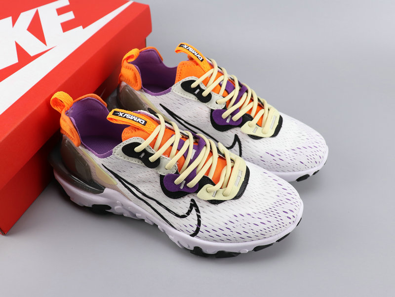 Nike React VISION White Purple Orange Shoes